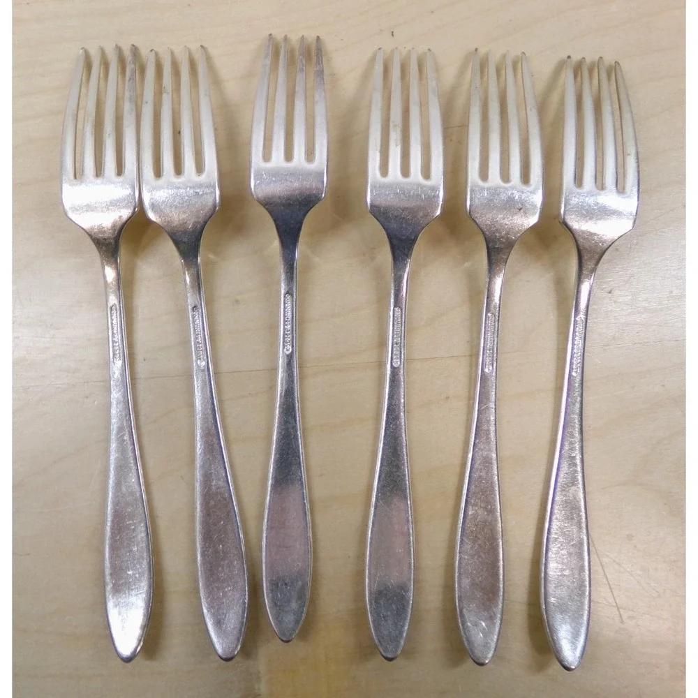Oneida Community‎ Plate Patrician 1914 Flatware 6 Dinner Forks Silverplate